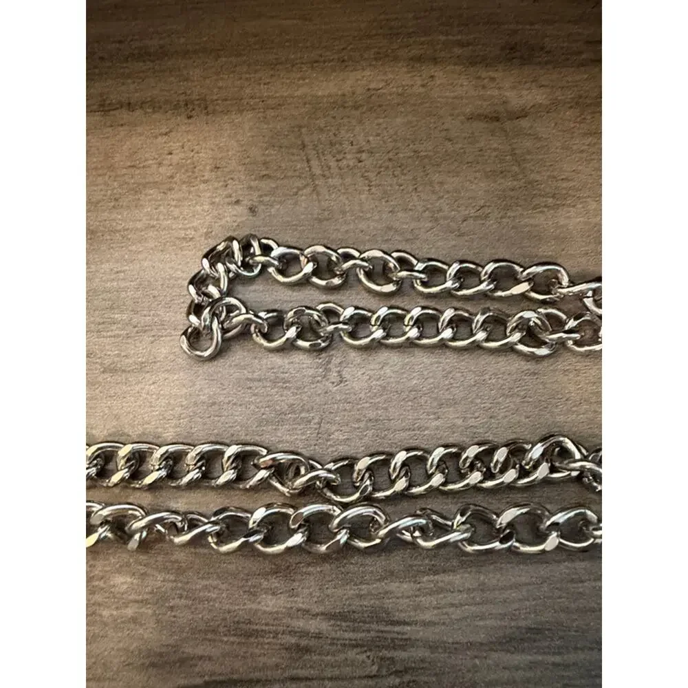 Michael Kors Silver tone chain link Belt #671 new without tag 40”